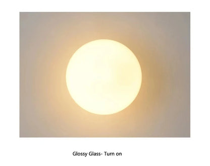 Ball Wall Light for Bedside | Milky White Round