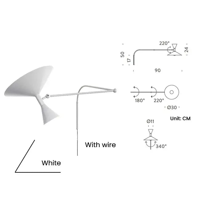 Nordic Wall Sconce - Adjustable Arm, Modern Bedroom Lighting