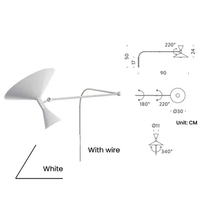 Nordic Wall Sconce - Adjustable Arm, Modern Bedroom Lighting