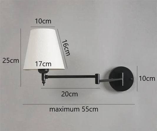 Adjustable Nordic Wall Lamp – Flexible Reading Light for Bedroom