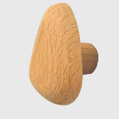Scandinavian Wood Coat Hook – Pebble Design, Wall Mount