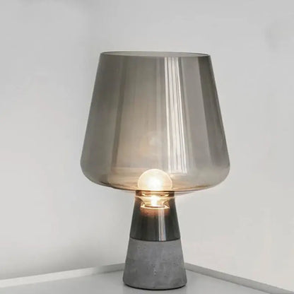 Modern Floor Lamp - Cement Base & Glass Shade | sitezone test 02