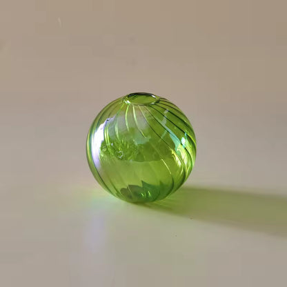 Iridescent Glass Vase - Modern Ball Vase Home Decor