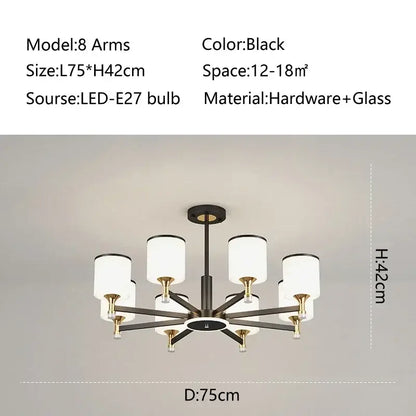 Modern Gold Chandelier - Luxury Lighting for Living Room