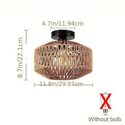 Bamboo Pendant Light – Handwoven Rattan Chandelier
