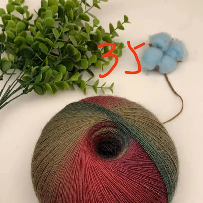 Rainbow Gradient Yarn - 200g/1600m for Crochet