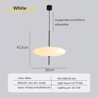 Nordic LED Anhänger Licht Fliegende Untertasse Design Lampe Für Schlafzimmer Wohnzimmer Bar Cafe Büro Innen Einfache Hause Dekorative Leuchte