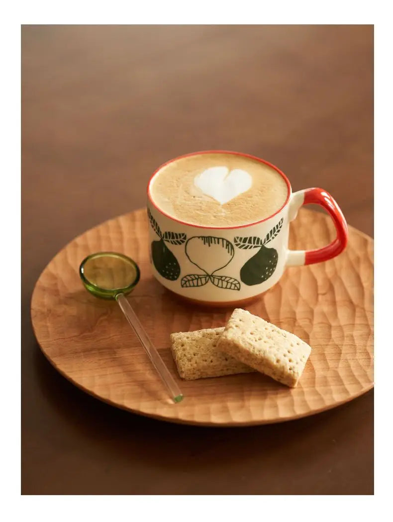 laysda 300ml Japanese Flower Coffee Mug Set Retro Ceramic Milk Oats Mug Office Water Handgrip Cup Kitchen Party Drinkware Set