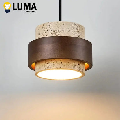 Wabi Sabi Travertine Pendant Light – Natural Stone Design