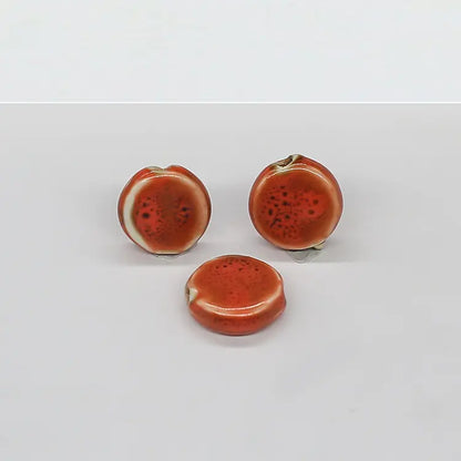 Ceramic Spacer Beads - 15x7mm Round Porcelain for Jewelry