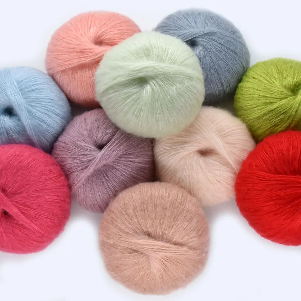 Mohair Yarn Set - Soft & Skin-Friendly for DIY Projects