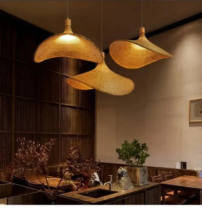 Rattan Pendant Light – Natural Woven Shade, Dimmable