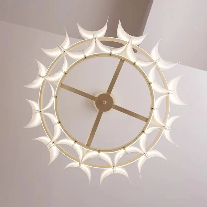 Minimalist White Chandelier - Acrylic Hanging Lamp for Dining