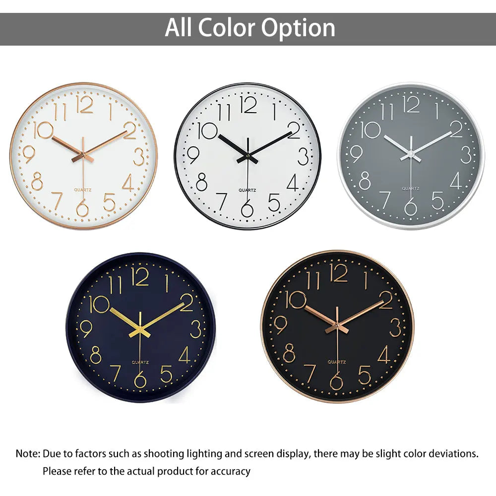 Minimalist Quartz Wall Clock – Silent, Modern Design