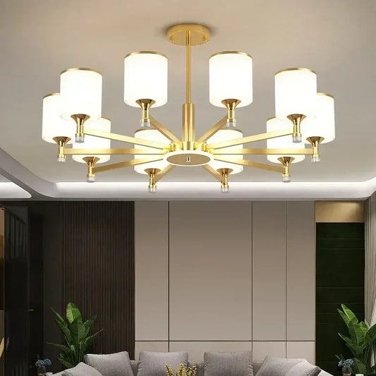 Modern Gold Chandelier - Luxury Lighting for Living Room