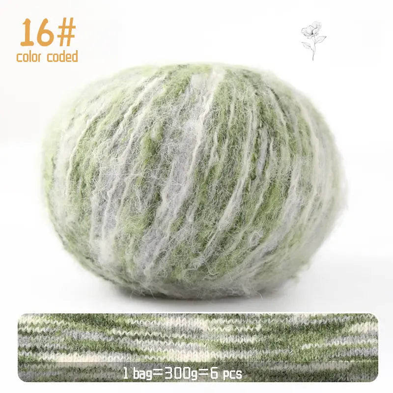 Gradient Mohair Yarn - Colorful Blend for Knitting