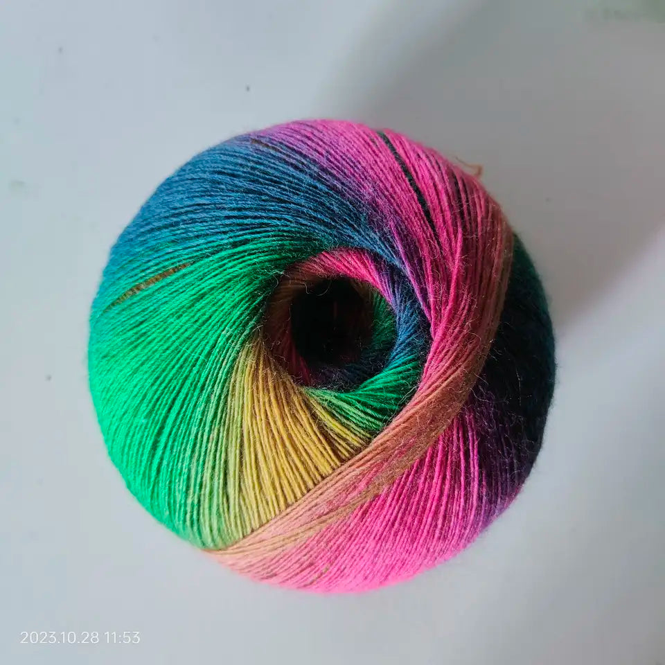 Rainbow Gradient Yarn - 200g/1600m for Crochet