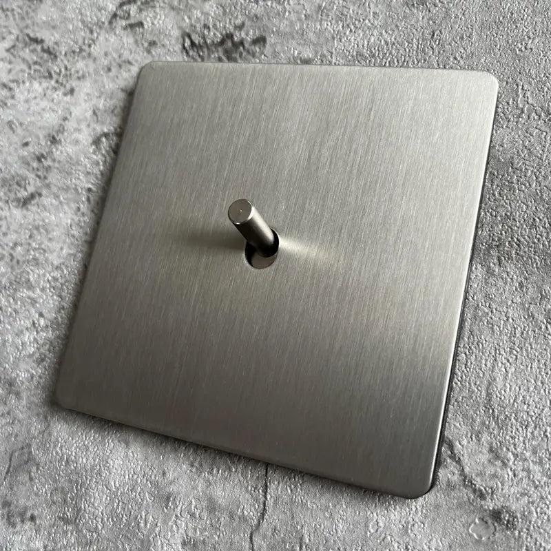 Matte Stainless Steel Wall Switch - USB & EU Outlet | sitezone test 02