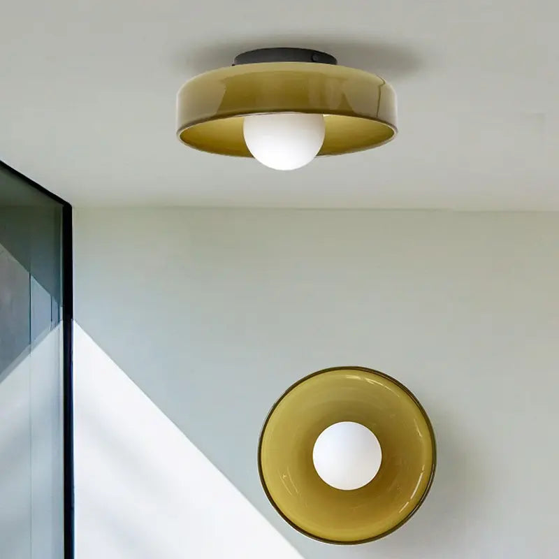 Minimalist Wall Lamp – Round Glass for Bedroom & Living Room