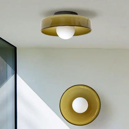Minimalist Wall Lamp – Round Glass for Bedroom & Living Room