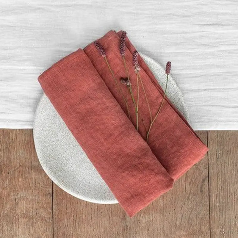 Linen Napkins Set - 40x40cm, Soft & Reusable | sitezone test 02