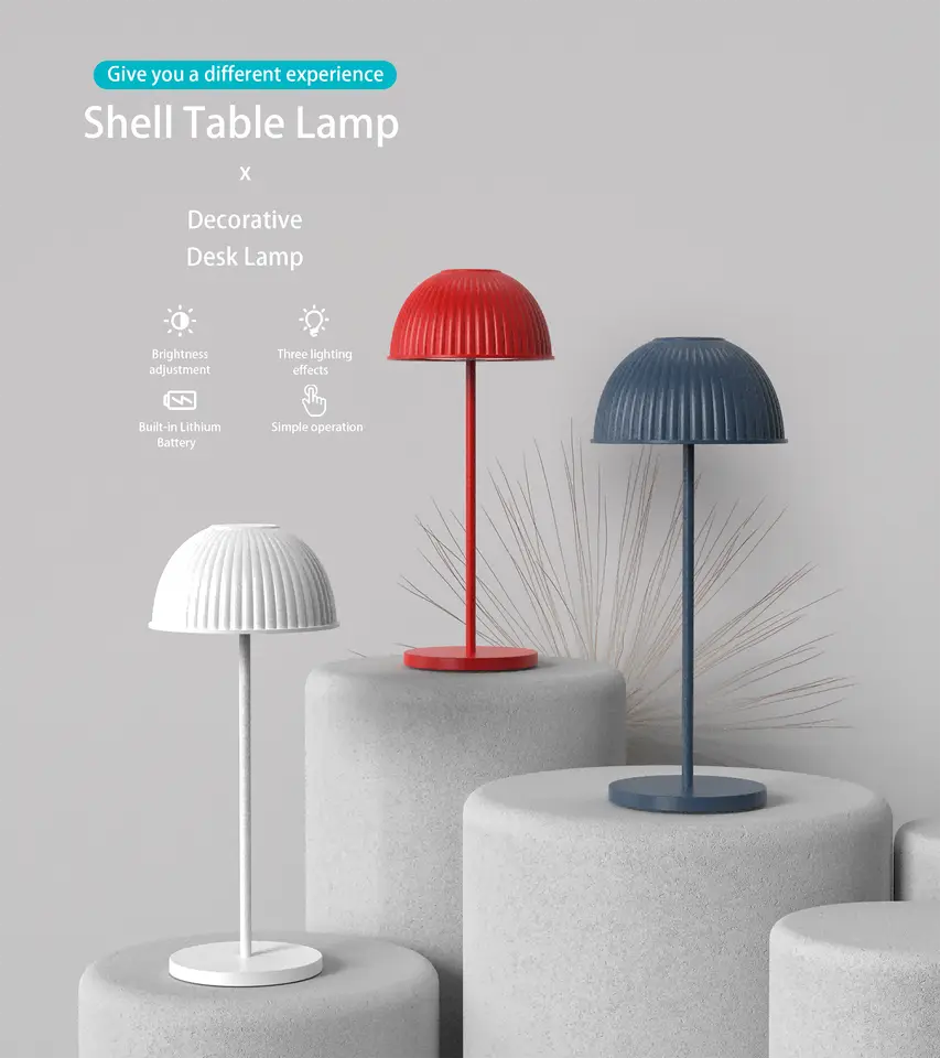 Portable Mushroom LED Table Lamp - Rechargeable & Folding