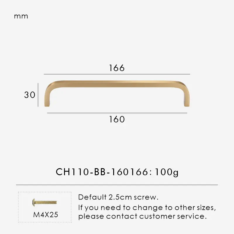 Solid Brass Cabinet Pulls – Modern Bent Design | sitezone test 02