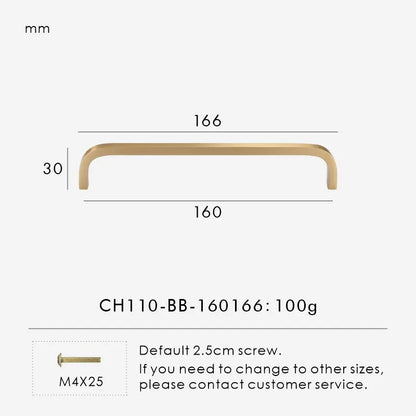 Solid Brass Cabinet Pulls – Modern Bent Design | sitezone test 02