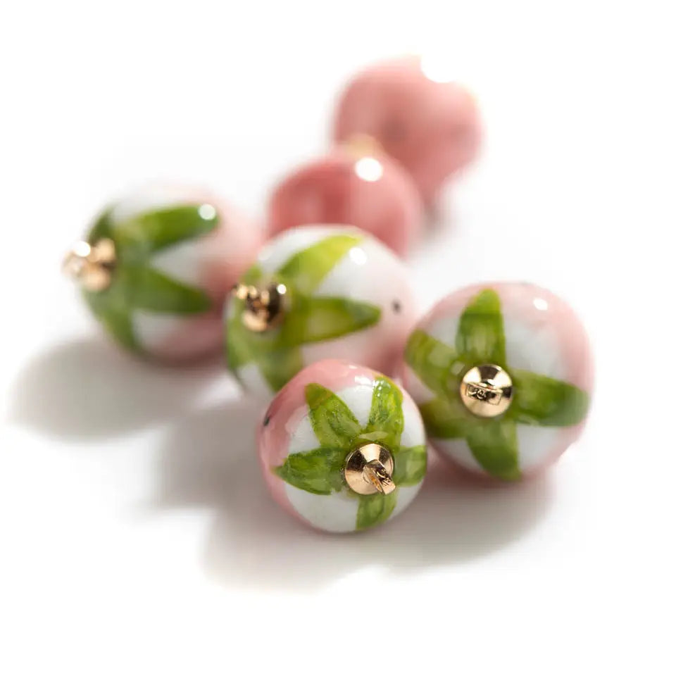 Strawberry Ceramic Beads - Retro Jewelry Pendant