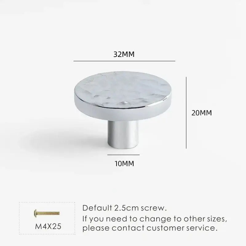 Brass Cabinet Knobs - Hand-Hammered Texture, Modern Design | sitezone test 02