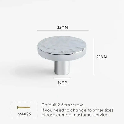 Brass Cabinet Knobs - Hand-Hammered Texture, Modern Design | sitezone test 02