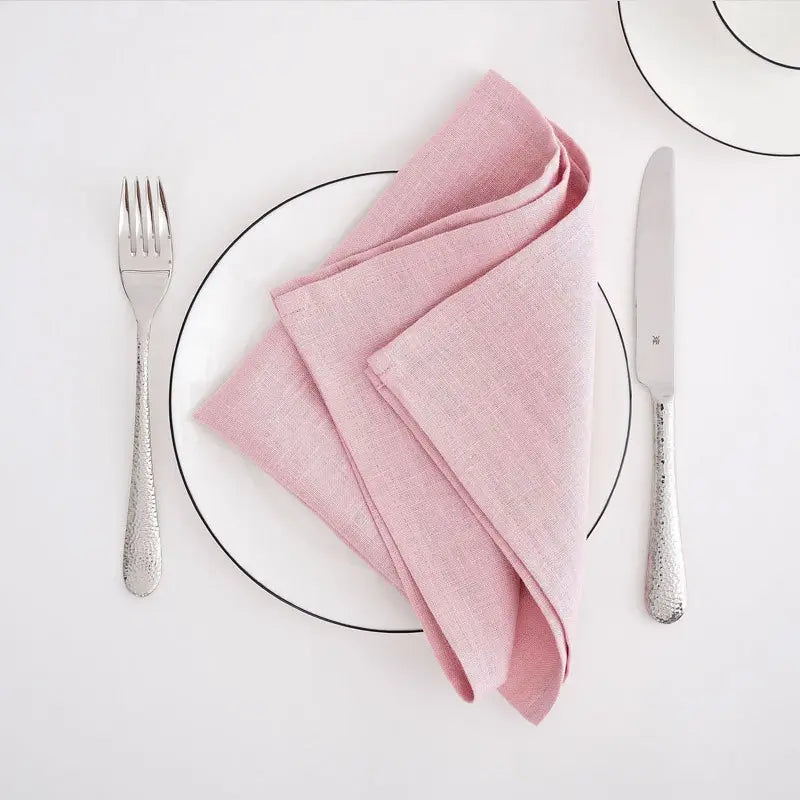 Linen Napkins Set - 40x40cm, Soft & Reusable | sitezone test 02