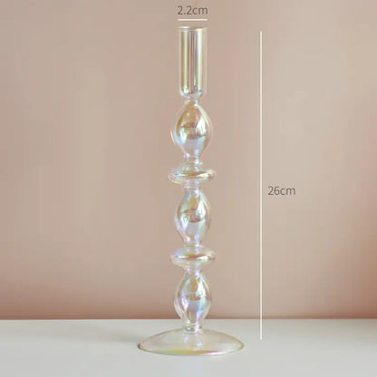 Rainbow Glass Candle Holder – Adds Color & Style