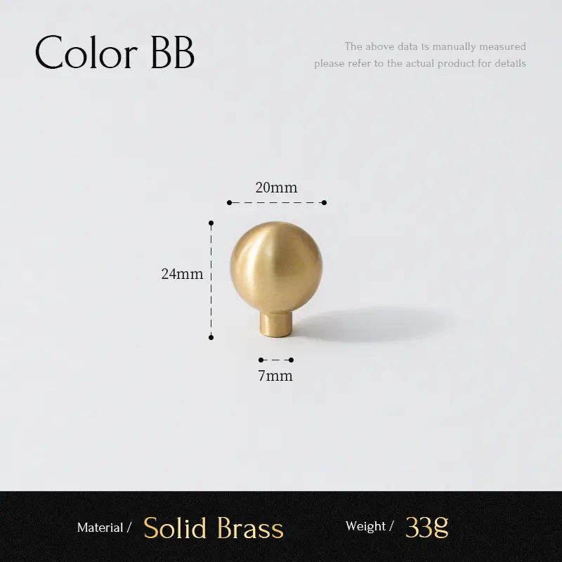 Brass Round Knob - Modern Gold Drawer Pull | sitezone test 02