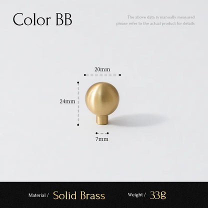 Brass Round Knob - Modern Gold Drawer Pull | sitezone test 02