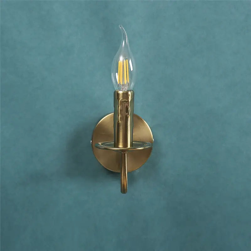 Nordic Candle Wall Sconce - Retro Bedside Reading Lamp | sitezone test 02