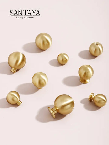 Brass Round Knob - Modern Gold Drawer Pull | sitezone test 02