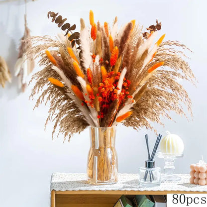 Dried Pampas Grass Bouquet - Autumn Rustic Home Decor