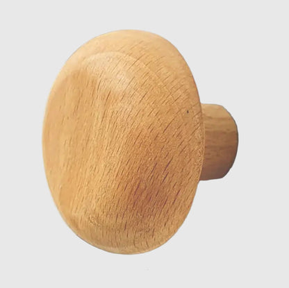 Scandinavian Wood Coat Hook – Pebble Design, Wall Mount