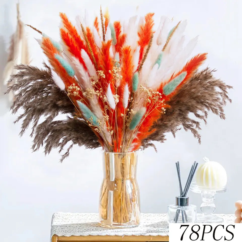 Dried Pampas Grass Bouquet - Autumn Rustic Home Decor