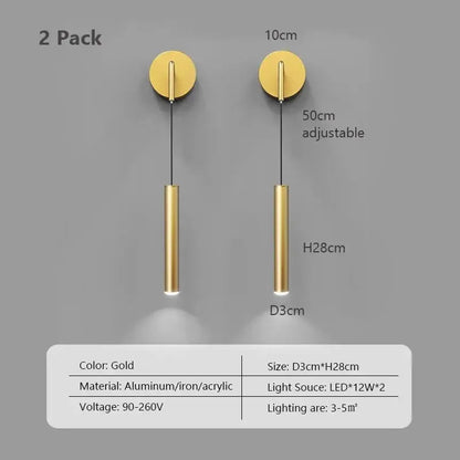 Modern LED Wall Sconce - Adjustable Reading Light