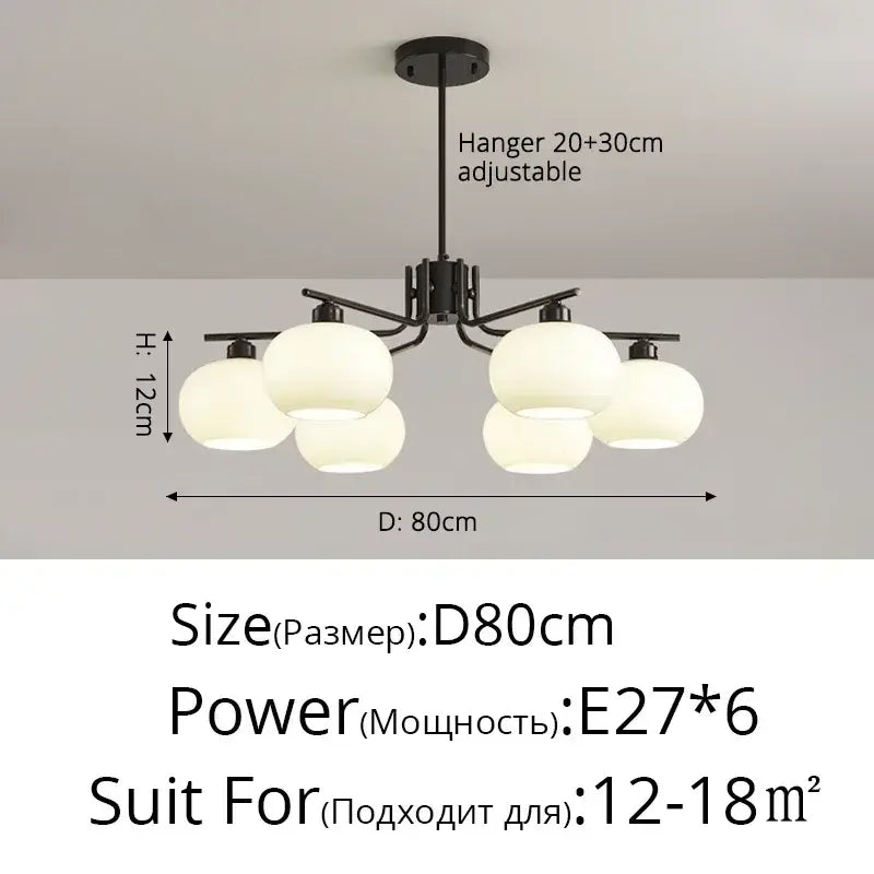 Nordic Glass Pendant Light – Modern LED for Dining & Kitchen