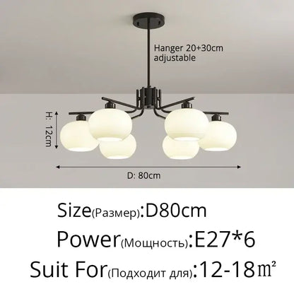 Nordic Glass Pendant Light – Modern LED for Dining & Kitchen