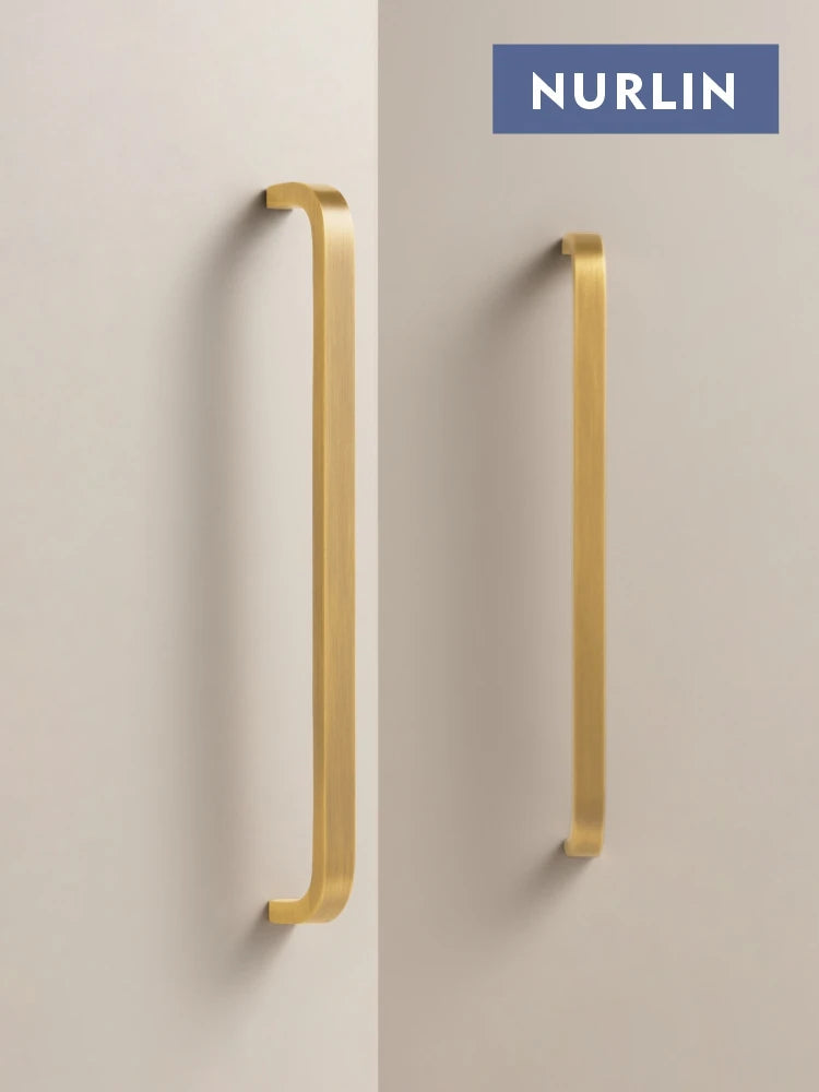 Solid Brass Cabinet Pulls – Modern Bent Design | sitezone test 02