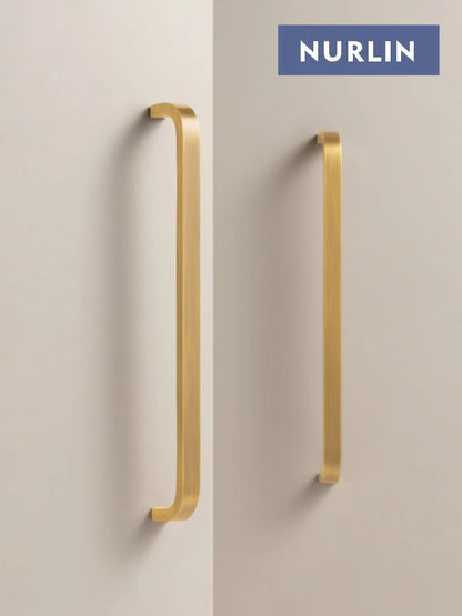 Solid Brass Cabinet Pulls – Modern Bent Design | sitezone test 02