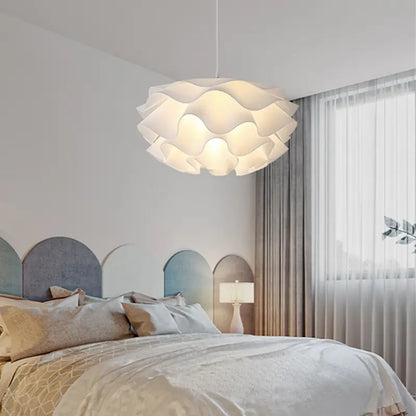 Romantische Blumen-Pendelleuchte für Schlafzimmer, nordischer cremefarbener Wind-Kronleuchter, Wohn- und Esszimmer, moderne Deckenleuchten, Heimdekoration