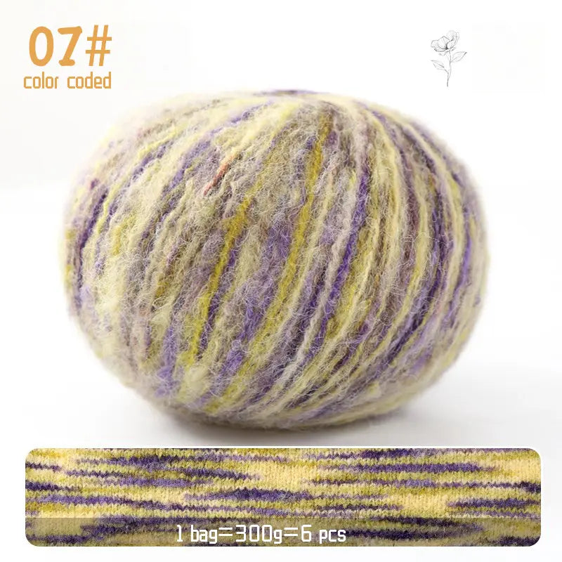 Gradient Mohair Yarn - Colorful Blend for Knitting