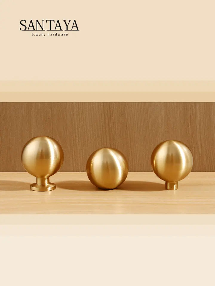 Brass Round Knob - Modern Gold Drawer Pull | sitezone test 02