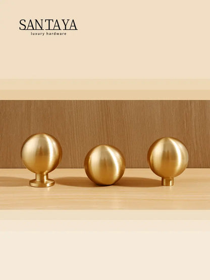 Brass Round Knob - Modern Gold Drawer Pull | sitezone test 02