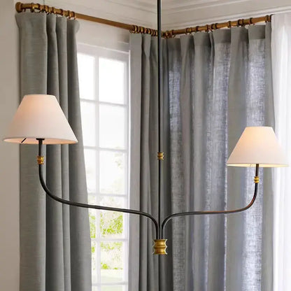 Collins Round Chandelier - Fabric Branch Lamp | Sitezone Test 02